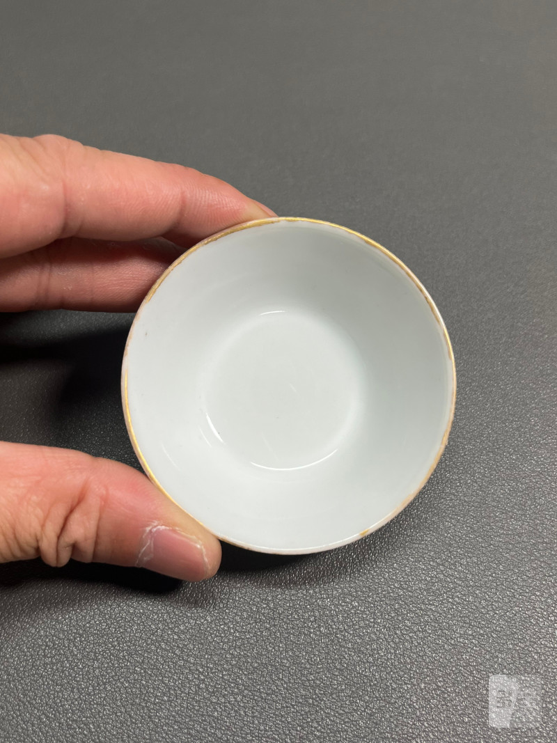 清同治  矾红彩洪福齐天纹套杯 - 图30